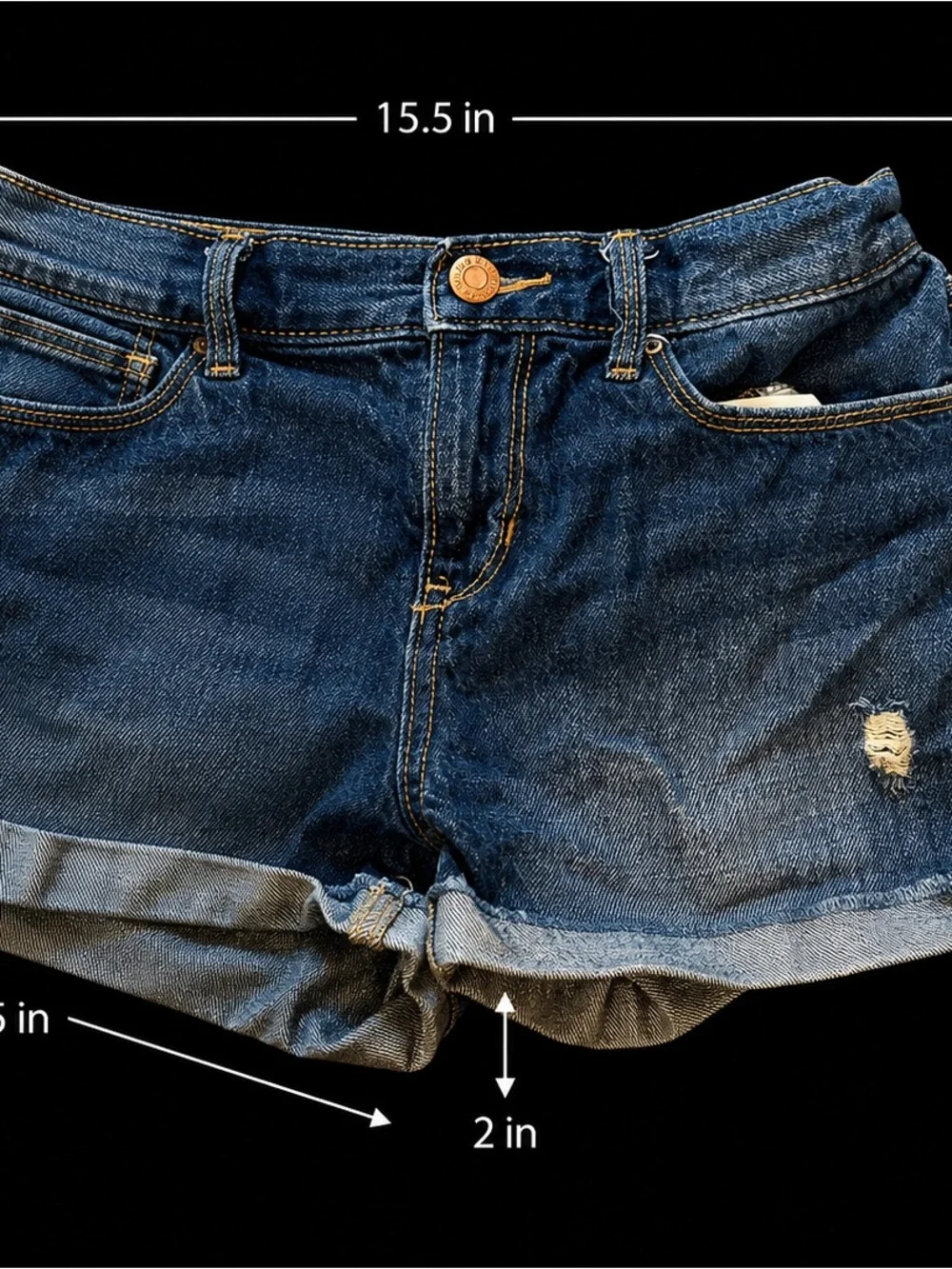 Old Navy Distressed Cuffed Denim Shorts | Women’s Size 14